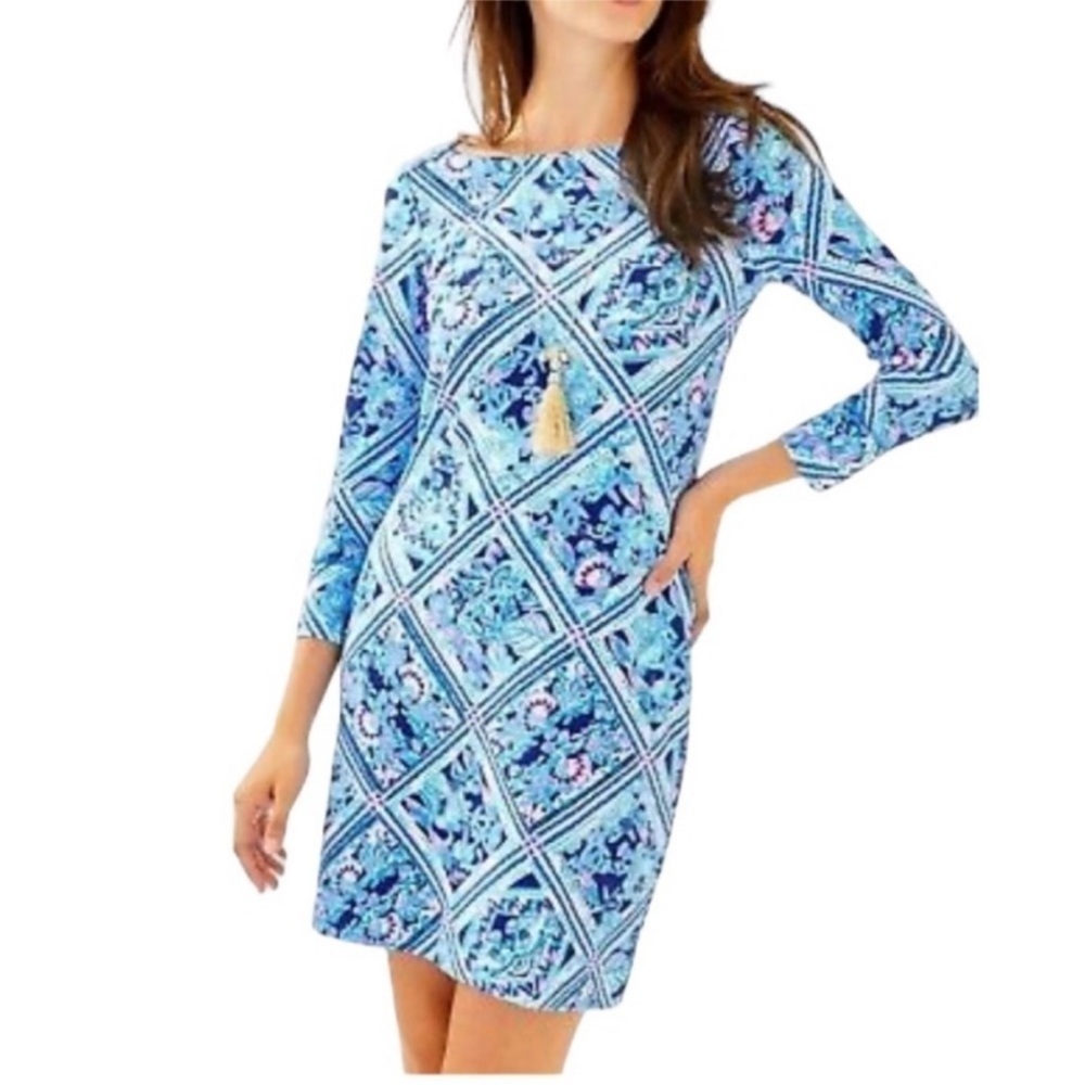 Lilly Pulitzer Sophie Dress UPF + (Meet Me at the Dock Pattern) S